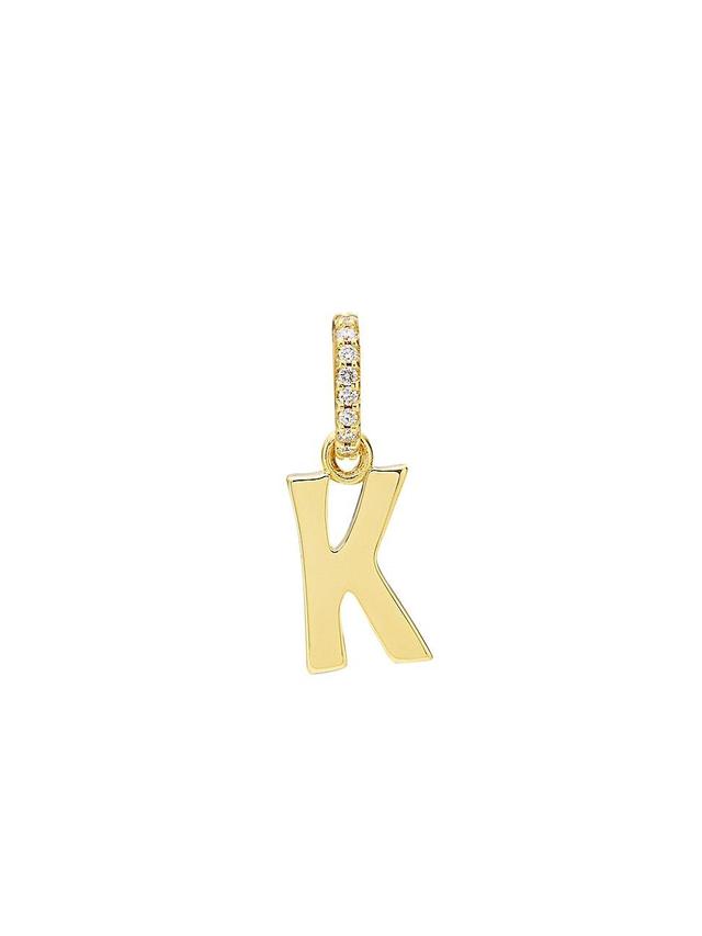 Womens Alphabet 14K Yellow Gold & 0.045 TCW Diamond Letter Charm Product Image