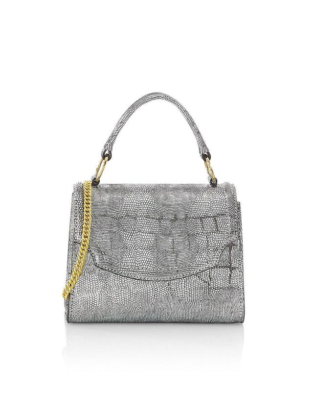 Womens Mini Chiara Snake-Embossed Leather Top Handle Bag Product Image