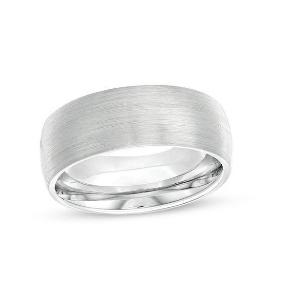 Men's 8.0mm Brushed Wedding Band in Tantalum Product Image