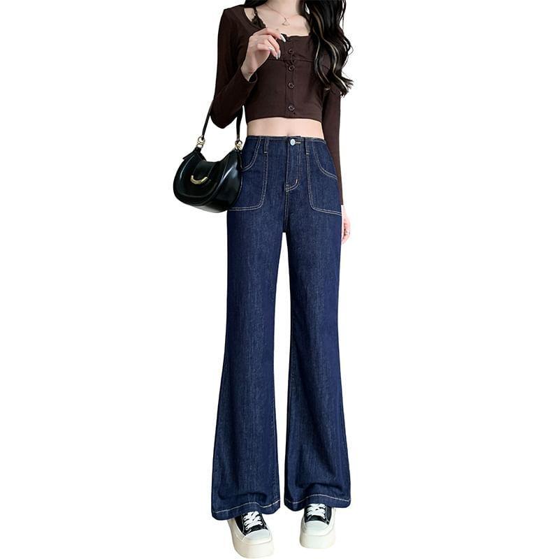 Mid Waist Bootcut Jeans Product Image