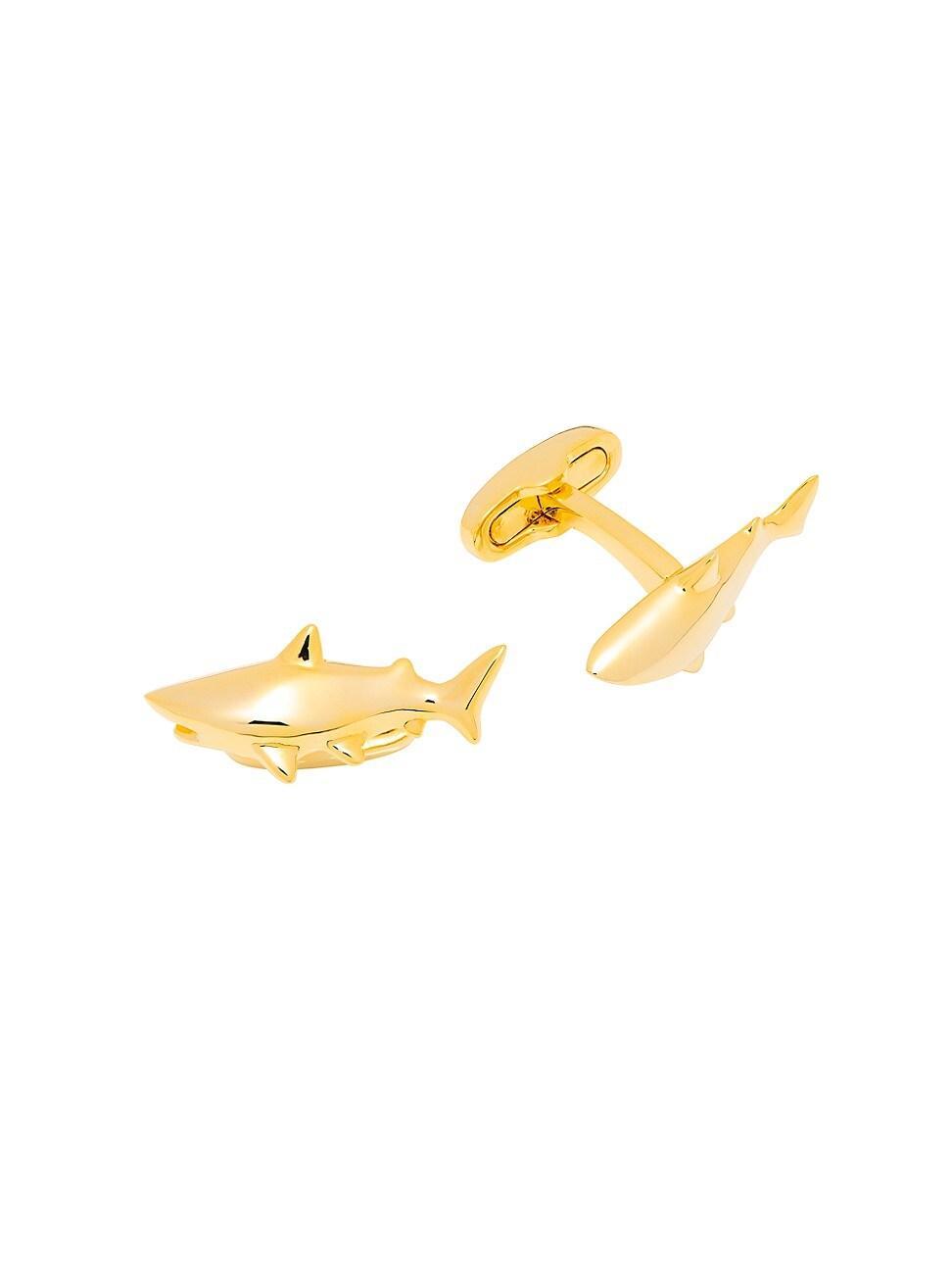 Mens Shark Brass Cufflinks Product Image