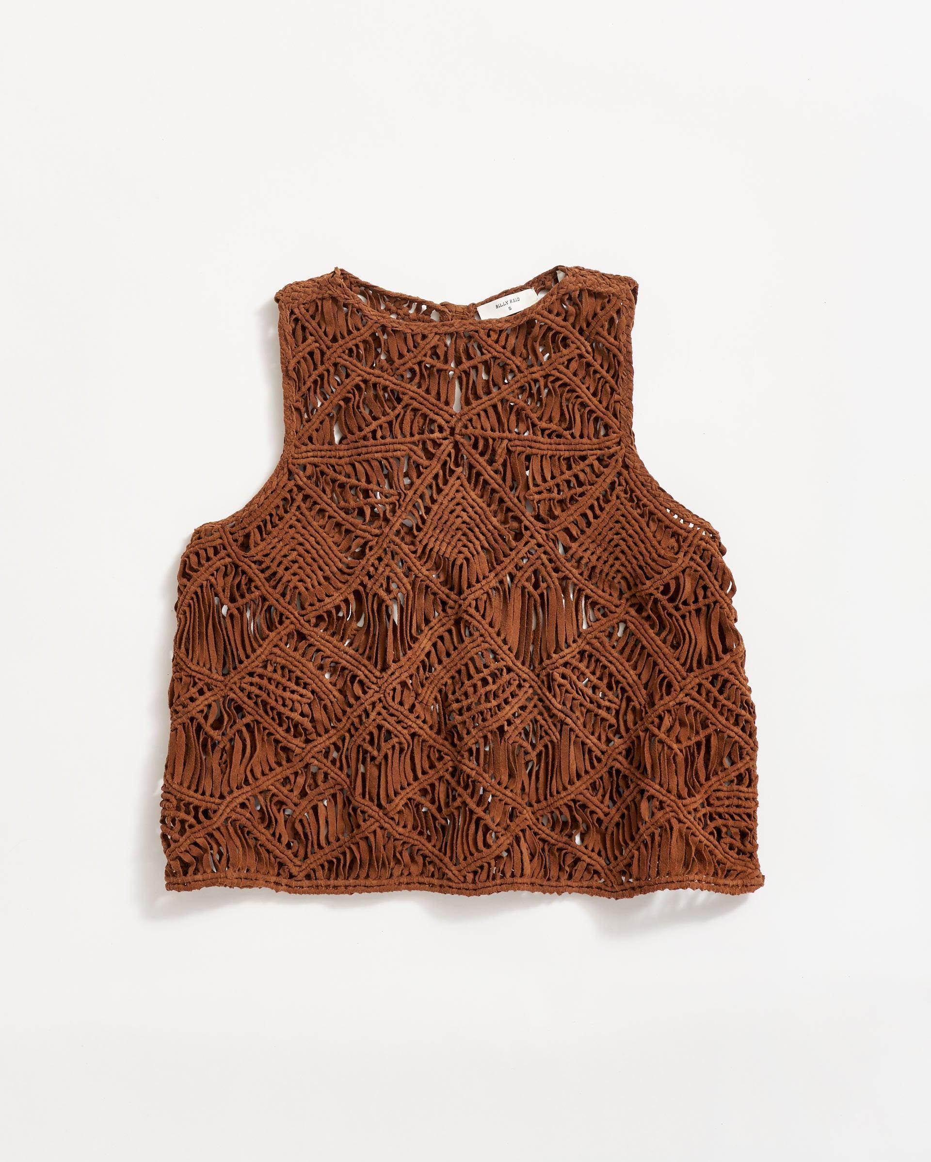 SUEDE CROCHET TANK product image