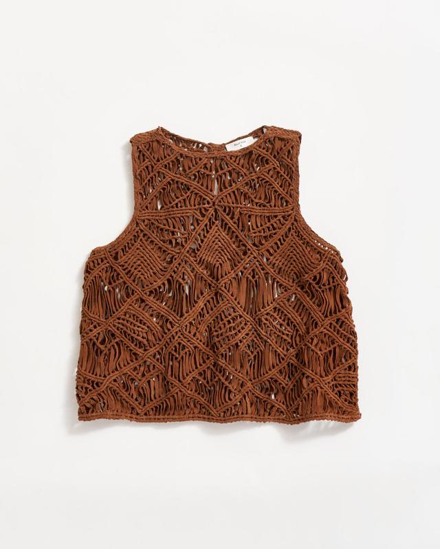 SUEDE CROCHET TANK Product Image