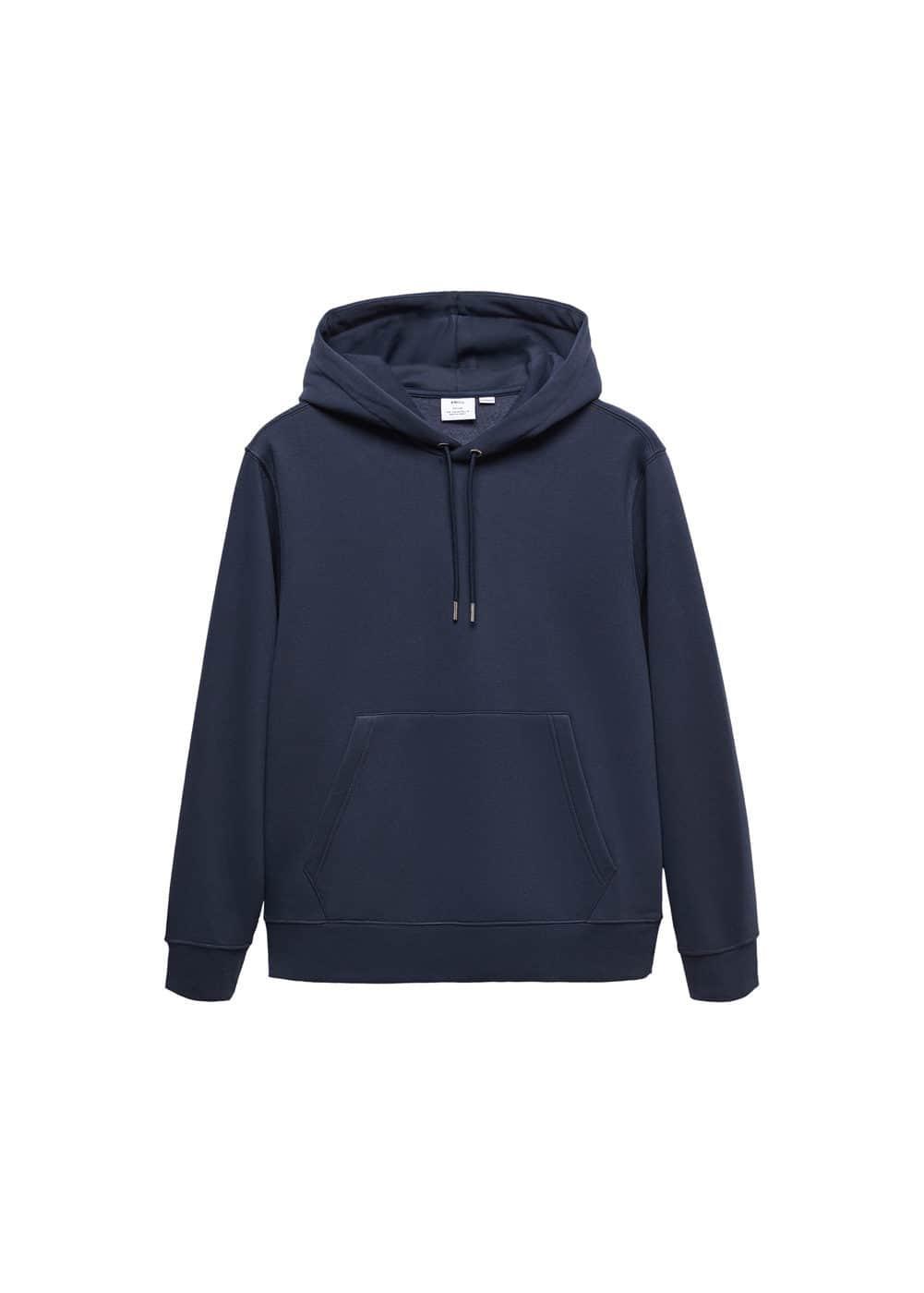 MANGO MAN - Cotton kangaroo-hooded sweatshirt navyMen Product Image