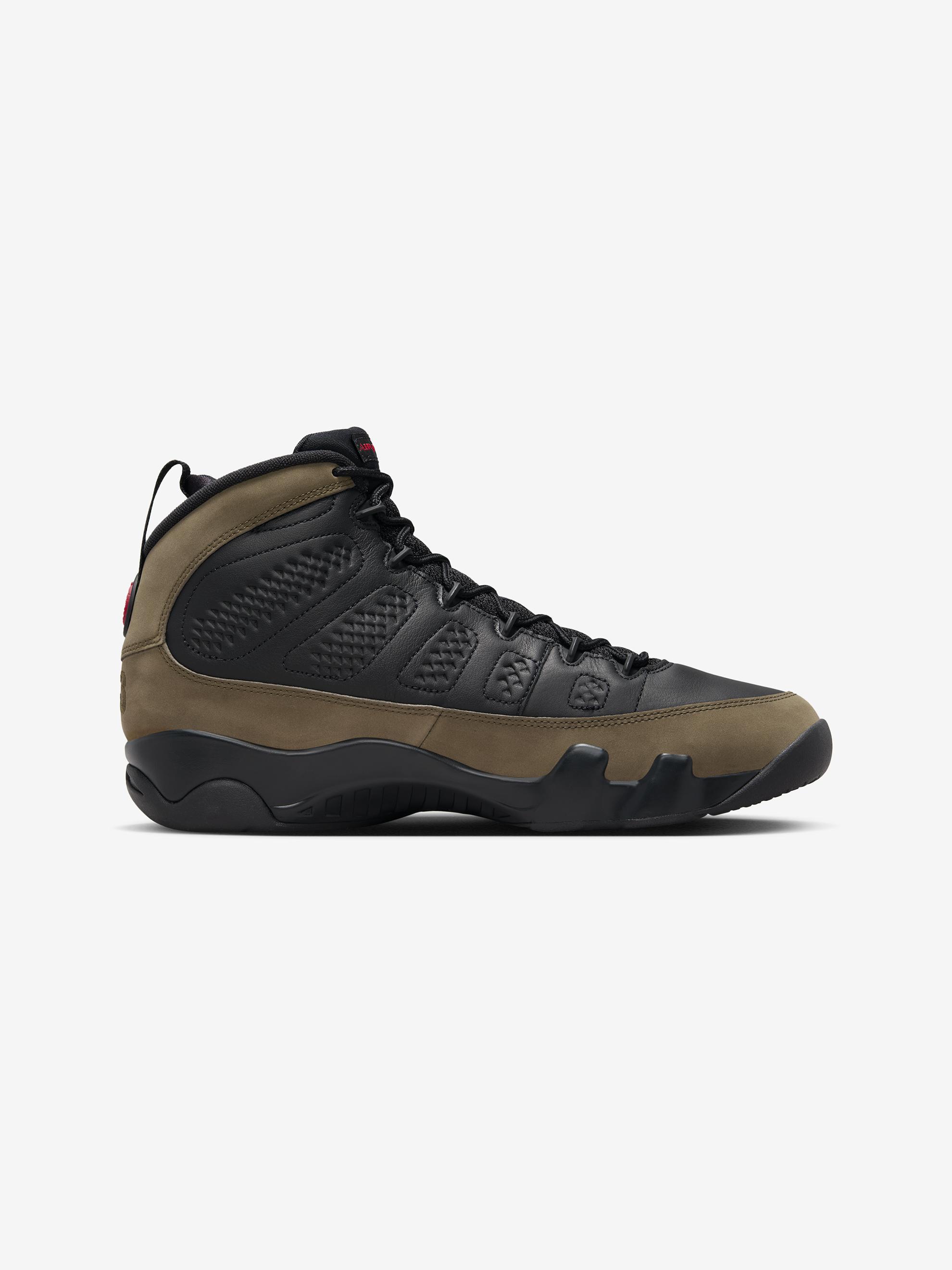 AIR JORDAN 9 RETRO (BLACK/TRUE RED-LIGHT OLIVE) Product Image