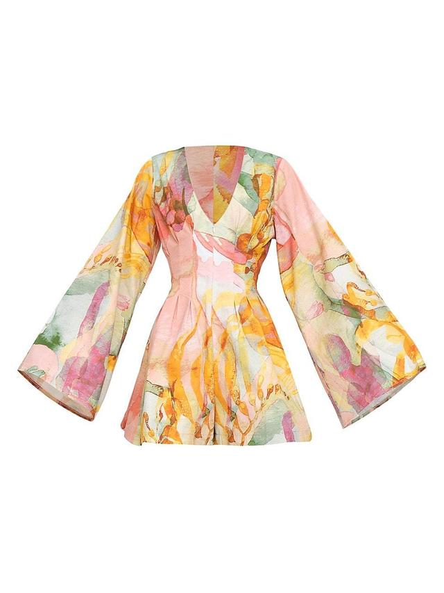 Womens Pana Abstract Cotton Playsuit Product Image