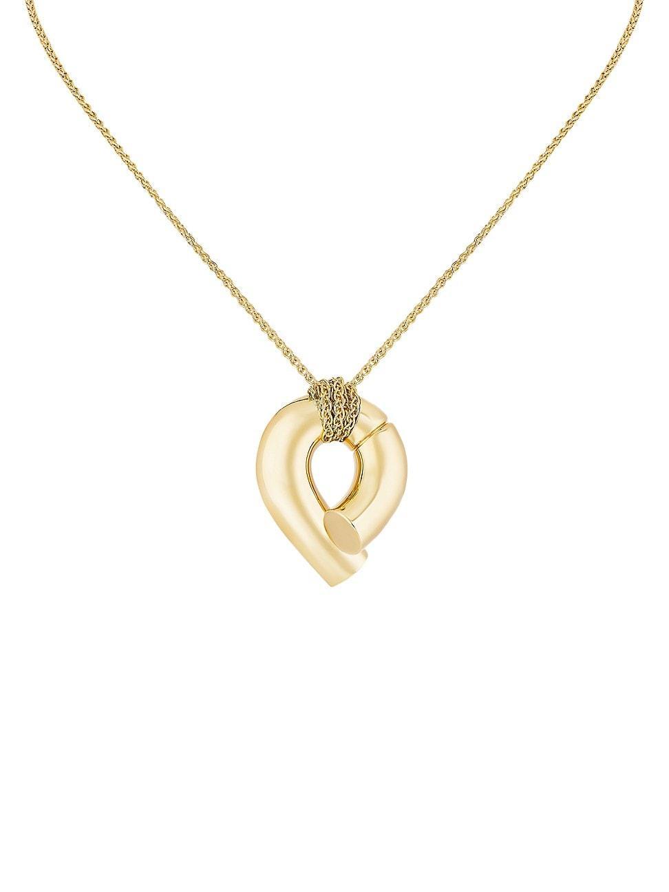 Womens Oera Large 18K Yellow Gold Pendant Necklace - Yellow Gold - Yellow Gold - Size Large Product Image