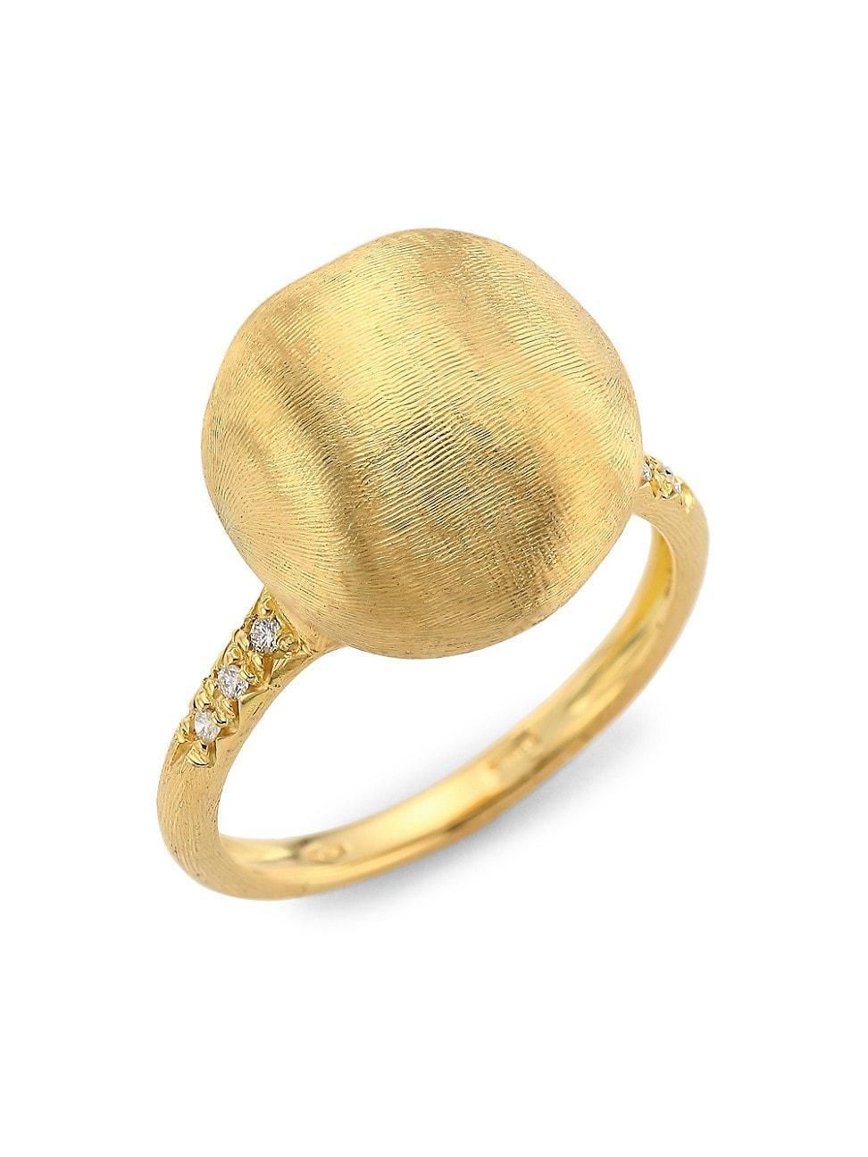 Womens 18K Yellow Gold & Diamond Cocktail Ring Product Image