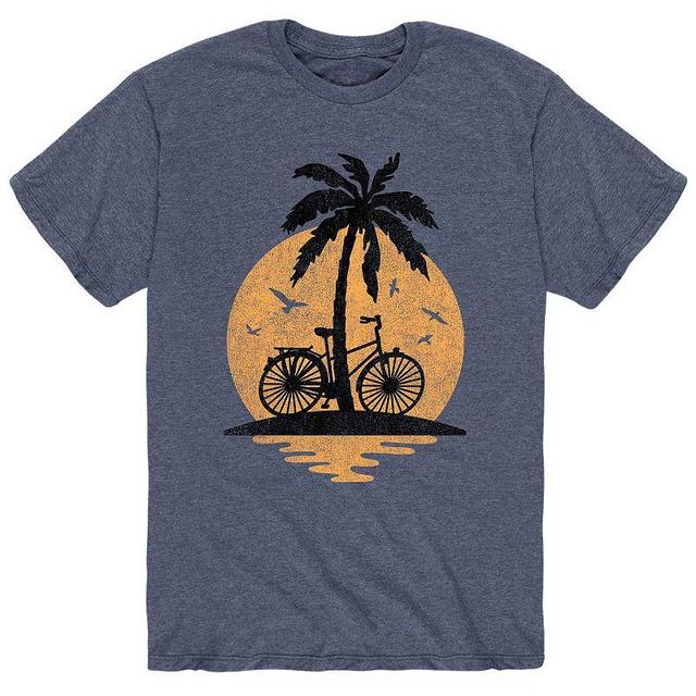 Mens Sunset Palm Tree Bike Tee Product Image