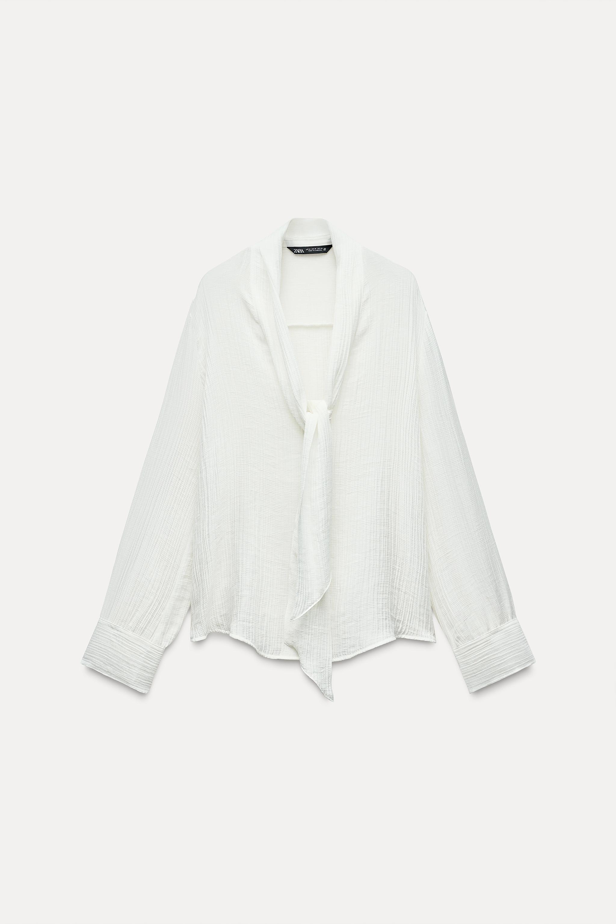 FLOWY BLOUSE WITH TIE Product Image