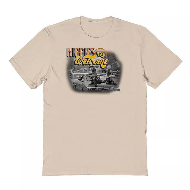 Mens Hippies Welcome Graphic Tee Brown Product Image