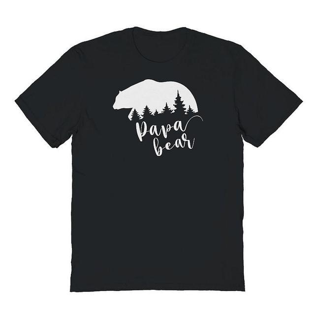 Mens Papa Bear Graphic Tee Black Product Image