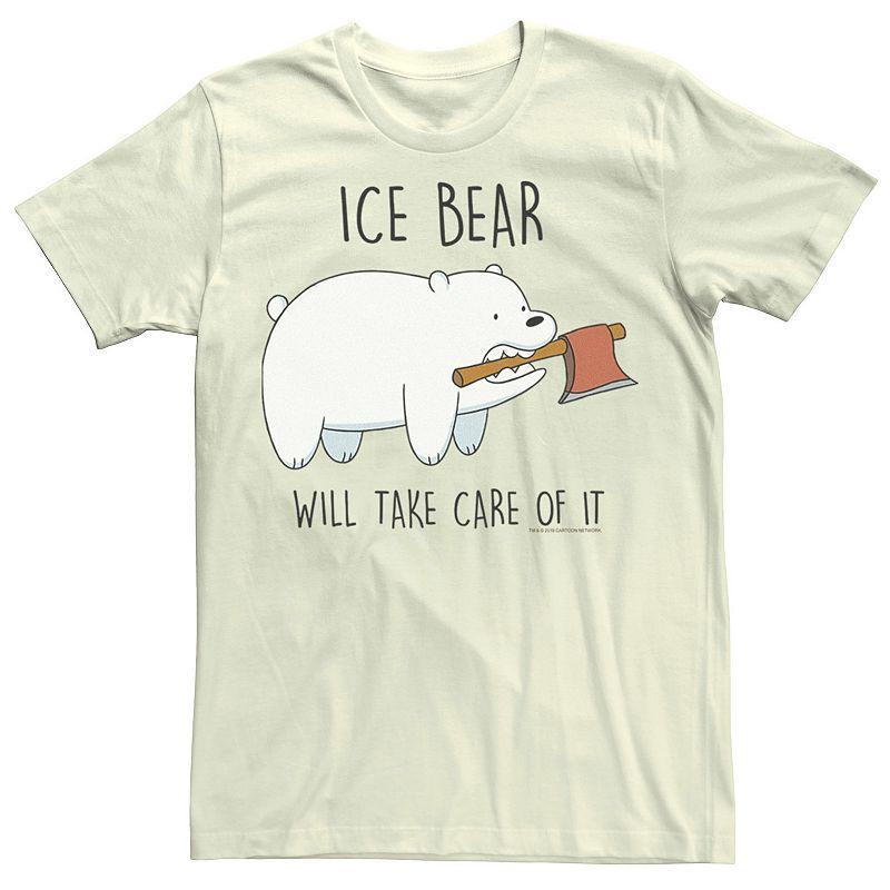 Mens Cartoon Network We Bare Bears Ice Bear Take Care Of It Axe Tee Product Image