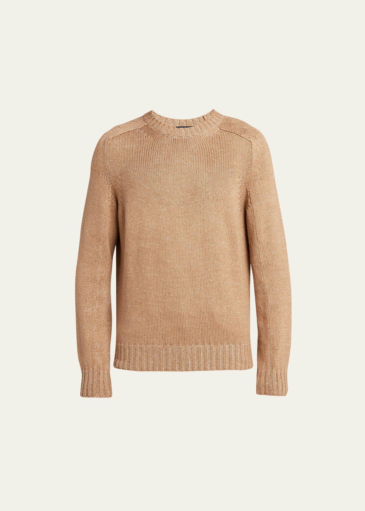 Mens Melange Knit Crewneck Sweater Product Image