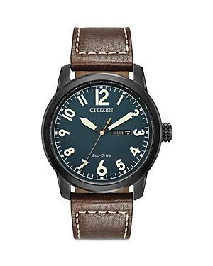 Citizen Eco-Drive Mens Chandler Leather Watch - BM8478-01L, Brown Product Image