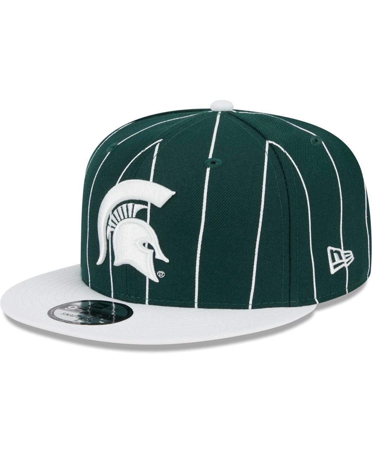 Mens New Era /White Michigan State Spartans Vintage 9FIFTY Snapback Hat Product Image