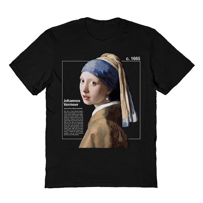 Mens Johannes Vermeer Girl with Pearl Earring Tee Product Image