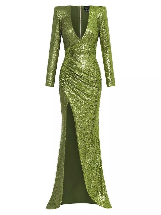 Perfume Exotico Sequined Wrap Gown Product Image