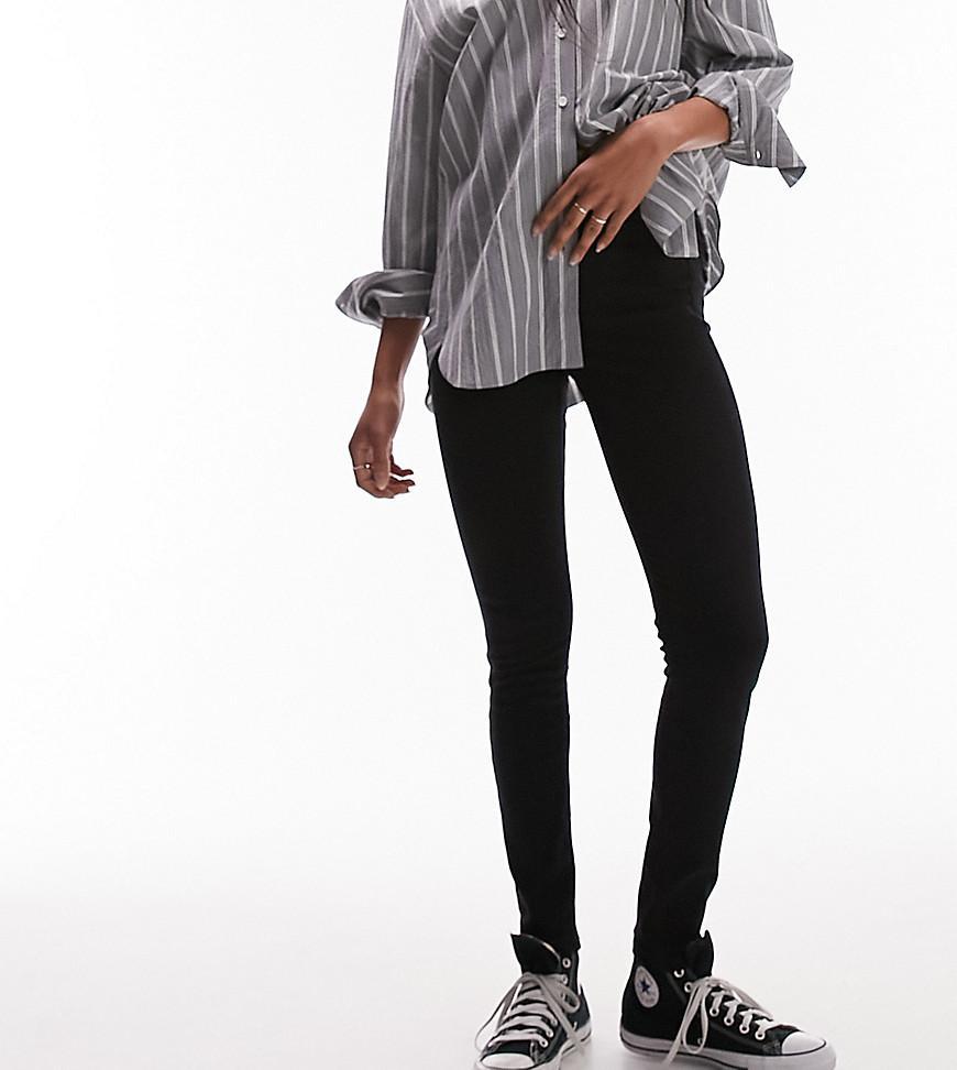 Topshop Tall Jamie jeans in black  Product Image