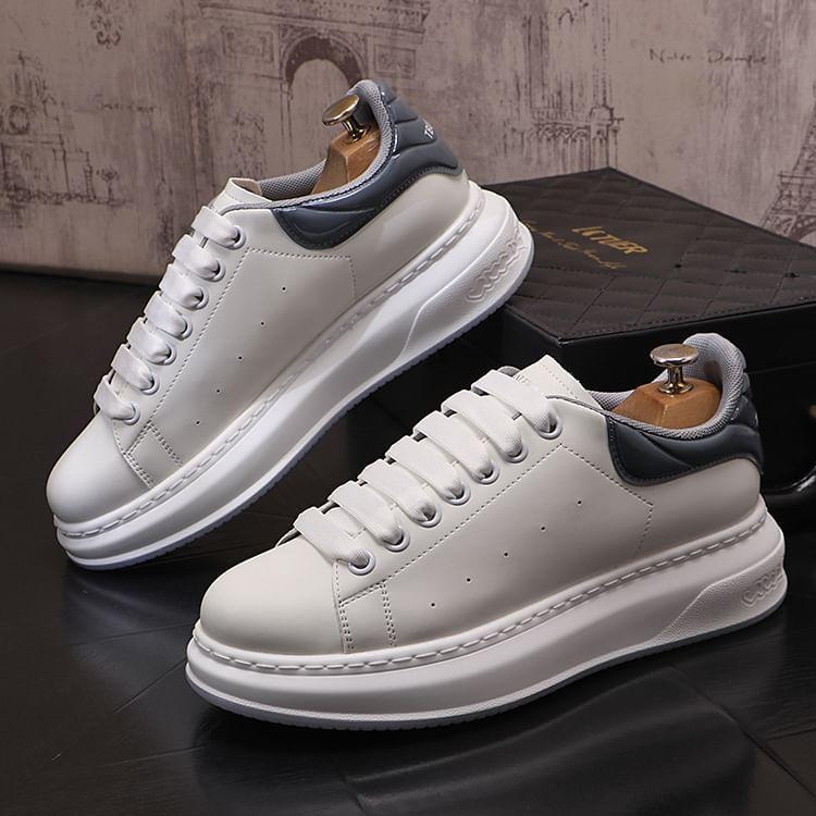 Two-Tone Platform Sneakers Product Image