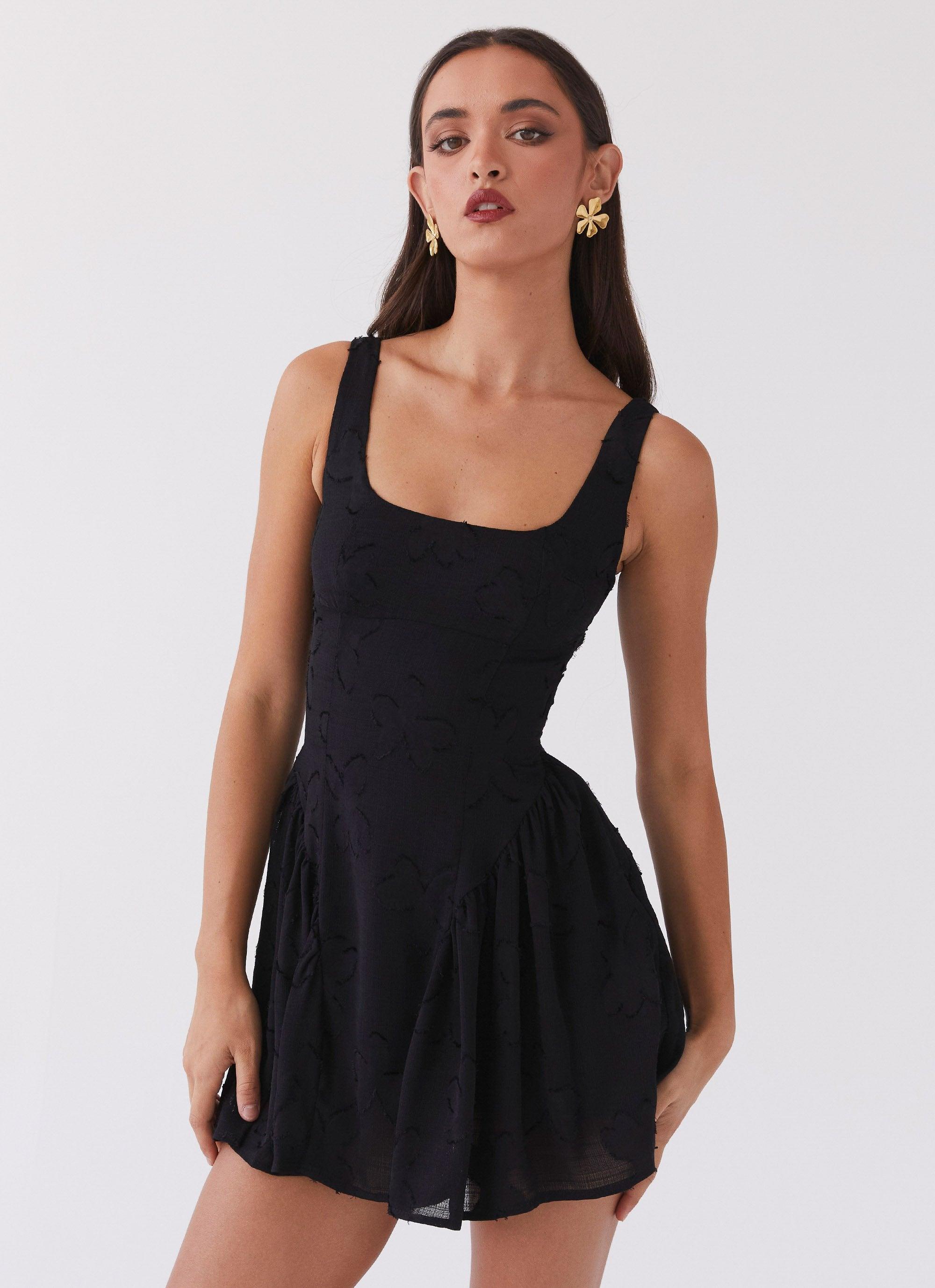 Evelyn Mini Dress - Black Product Image