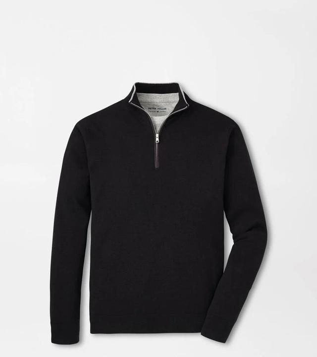 Peter Millar Mens Excursionist Flex Quarter-Zip | Color: Black | Size: XL Product Image