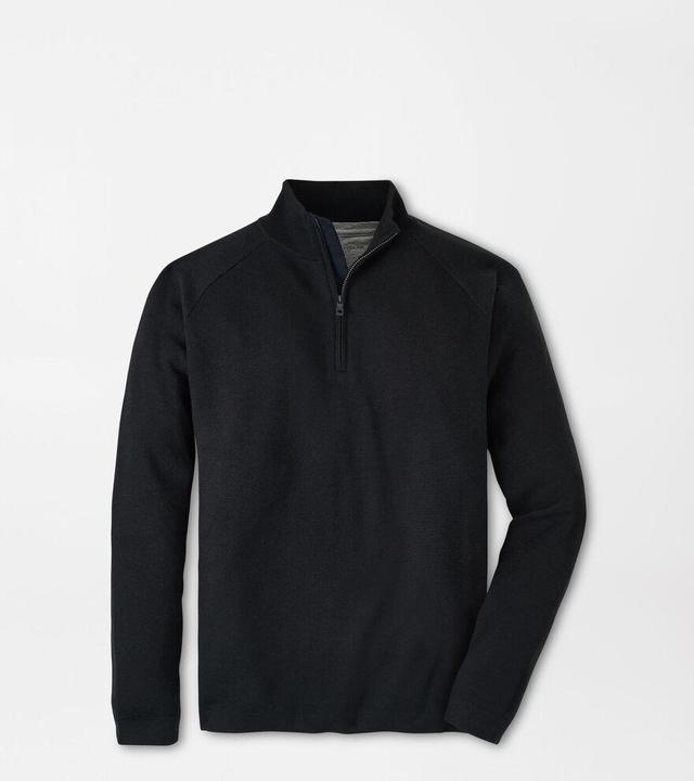 Peter Millar Mens Holmes Quarter-Zip Sweater | Color: Iron | Size: L Product Image