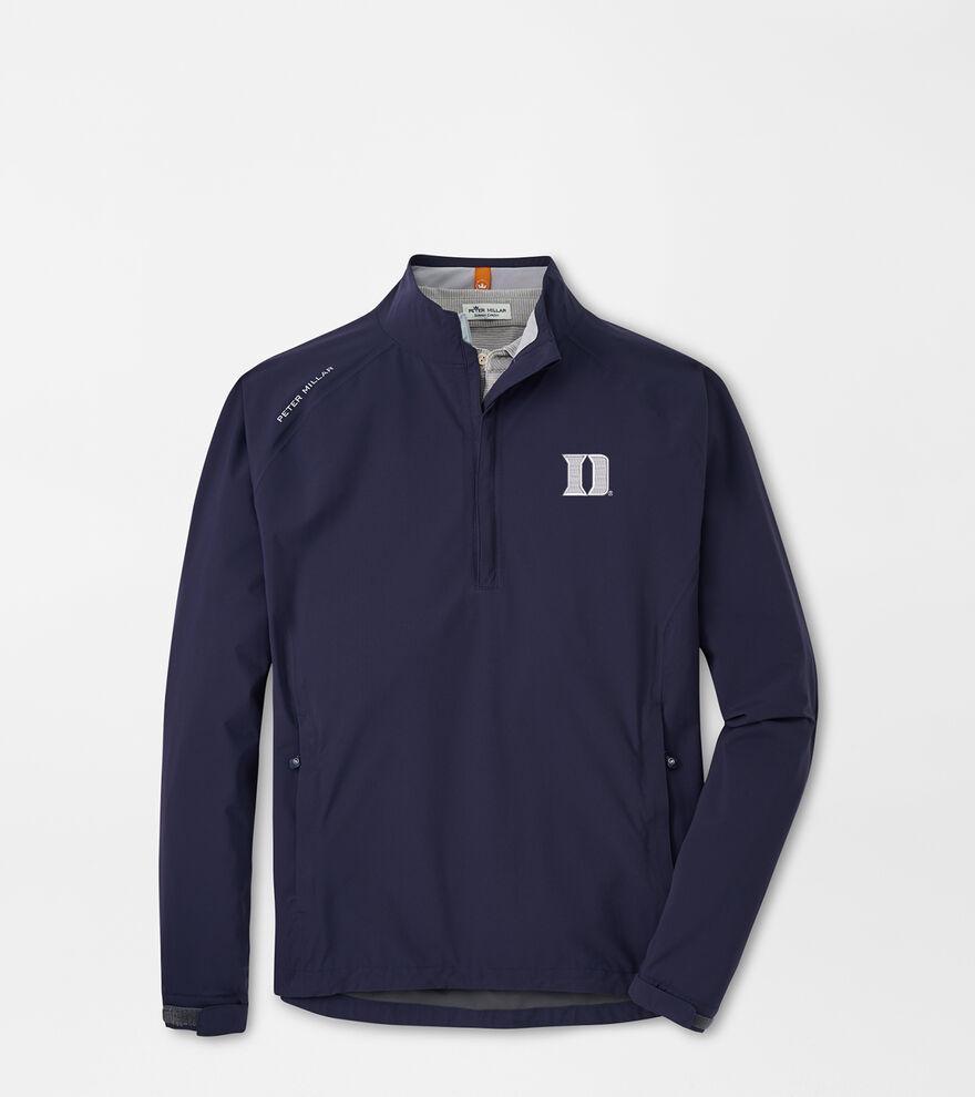 Peter Millar Mens Duke University Shield Half-Zip Rain Shell | Color: Navy | Size: XL Product Image