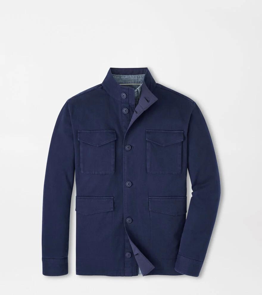 Peter Millar Mens Stowe Reversible Safari Jacket | Color: Navy | Size: S Product Image