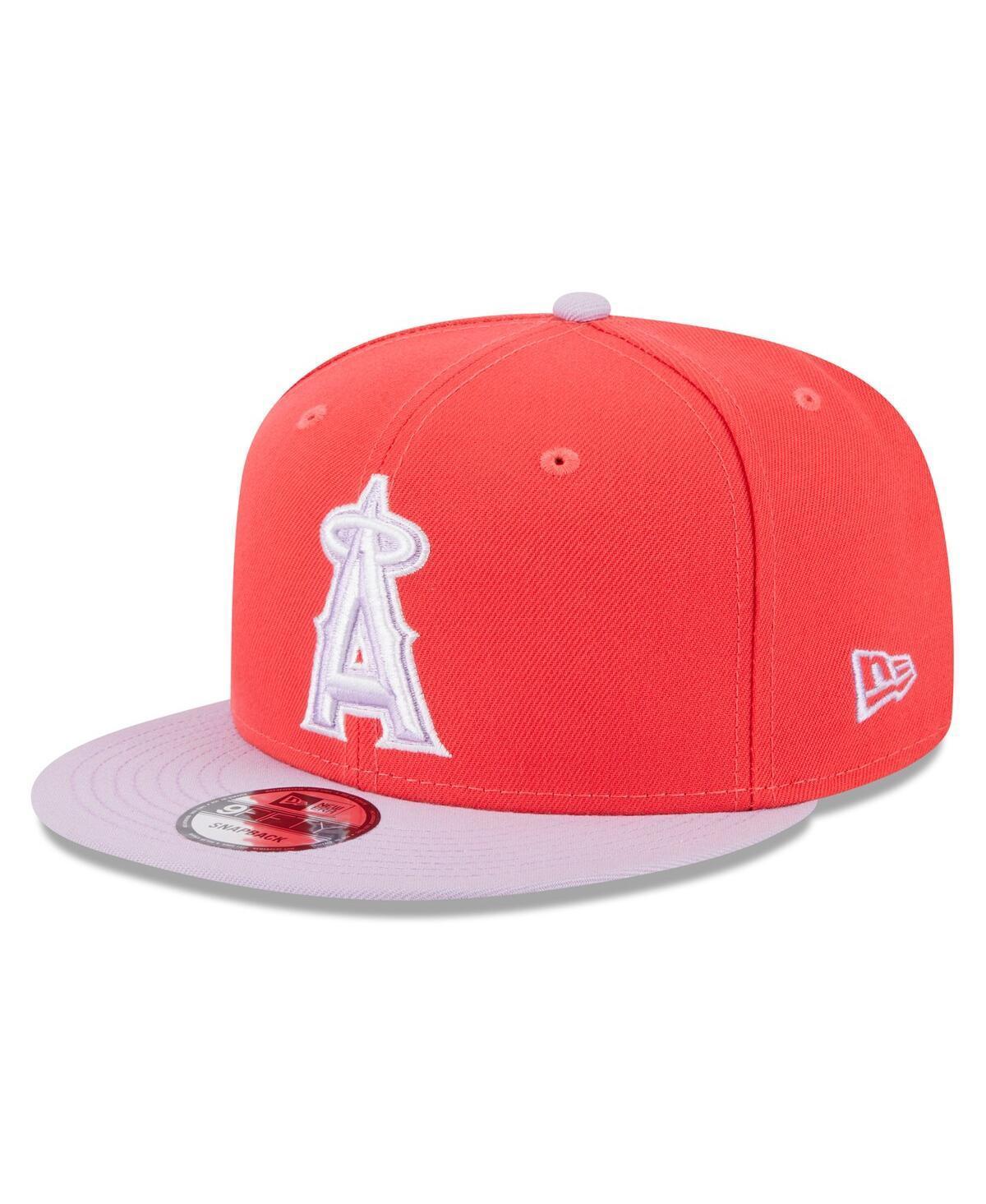 Mens New Era /Purple Los Angeles Angels Spring Basic Two-Tone 9FIFTY Snapback Hat Product Image