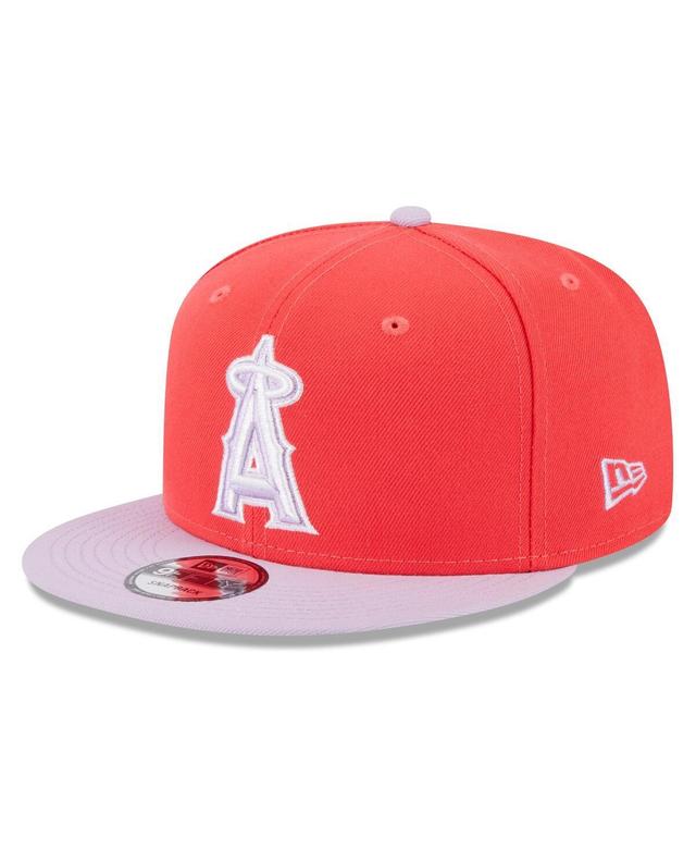 Mens New Era Red and Purple Los Angeles Angels Spring Basic Two-Tone 9FIFTY Snapback Hat - Red Product Image