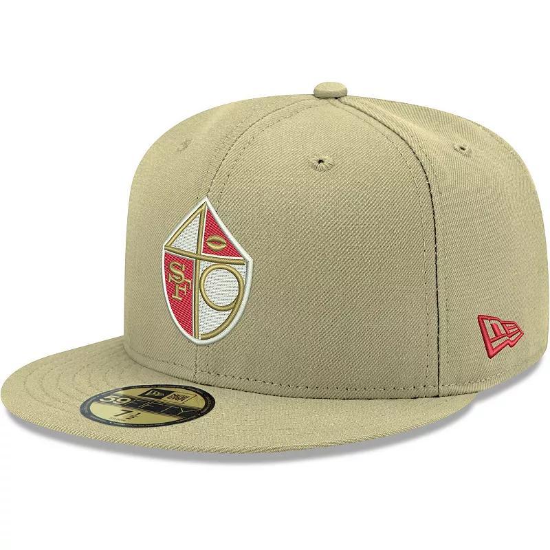 Mens New Era Gold San Francisco 49ers Omaha Throwback 59FIFTY Fitted Hat Product Image