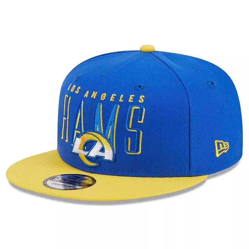 Mens New Era Royal/Gold Los Angeles Rams Headline 9FIFTY Snapback Hat Product Image