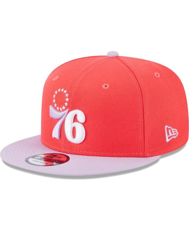 Mens New Era Red Philadelphia 76ers 2-Tone Color Pack 9FIFTY Snapback Hat - Red Product Image