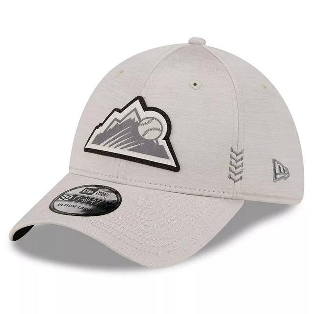 Mens New Era  Cream Colorado Rockies 2024 Clubhouse 39THIRTY Flex Fit Hat Product Image