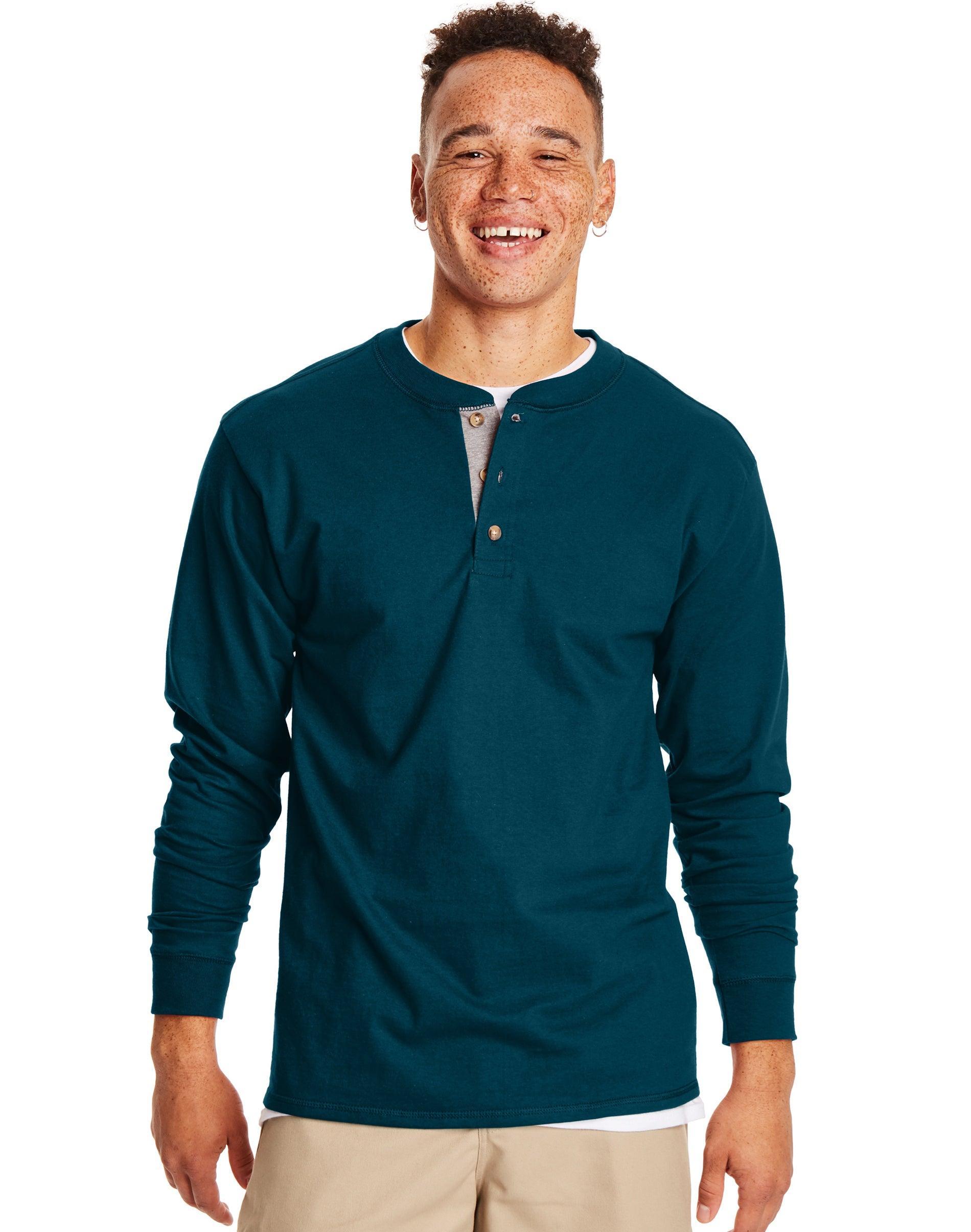 Mens Hanes Beefy Heavyweight Henley Product Image