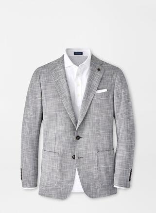 Peter Millar Mens Nova Basketweave Soft Jacket | Color: Gale Grey | Size: 48 Product Image