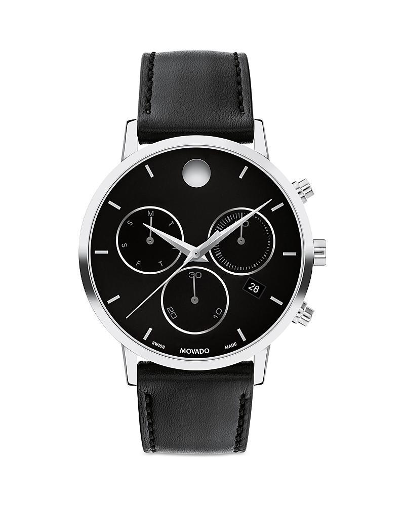 Men's Movado MuseumÂ® Classic Two-Tone PVD Chronograph Watch with Black Dial and Date Window (Model: 0607777) Product Image