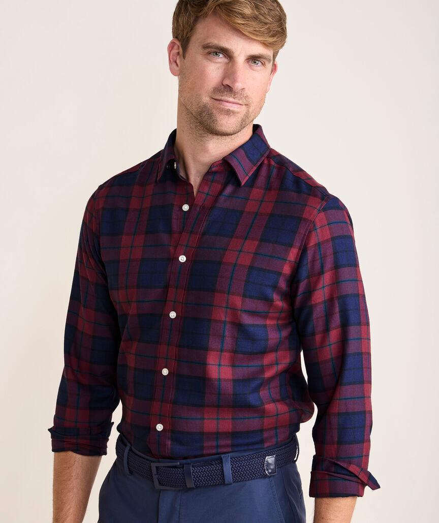 On-The-Go Brushed Twill Plaid Shirt Product Image