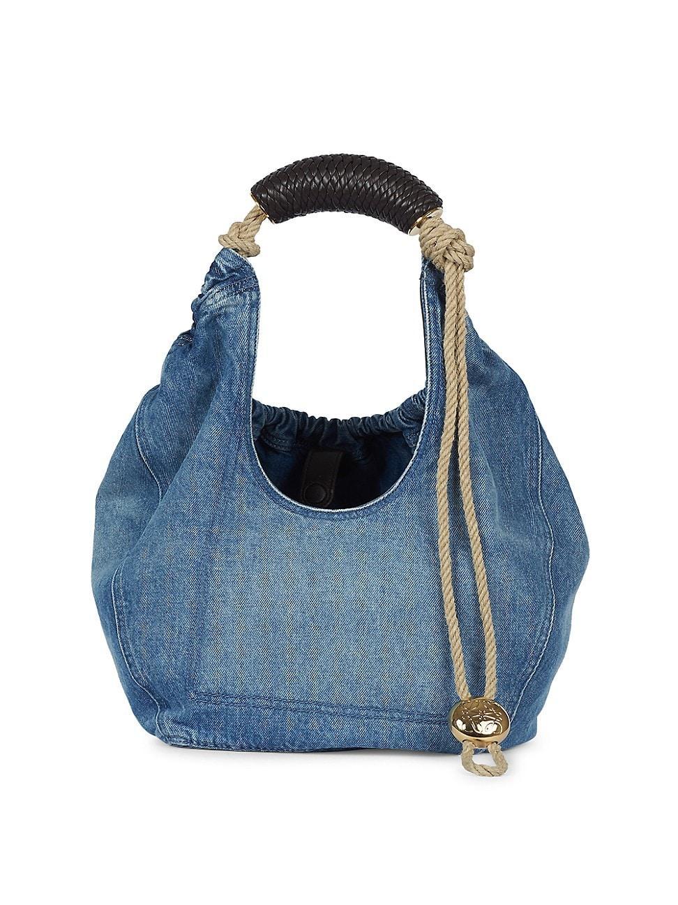 Womens Medium Squeeze Denim Shoulder Bag Product Image