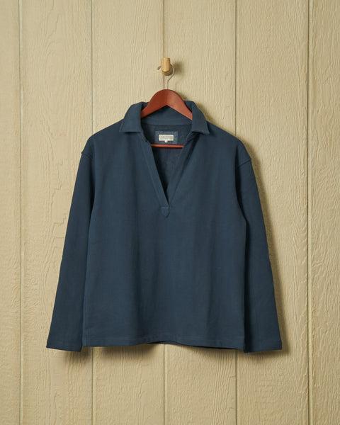 Inlet Pullover in Navy Loopback Terry Product Image