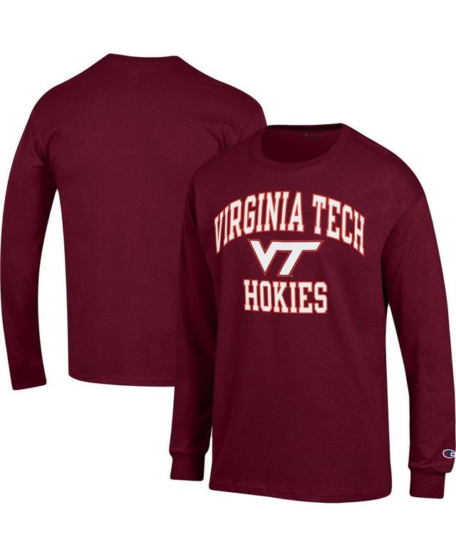 Mens Champion Maroon Virginia Tech Hokies High Motor Long Sleeve T-Shirt Product Image