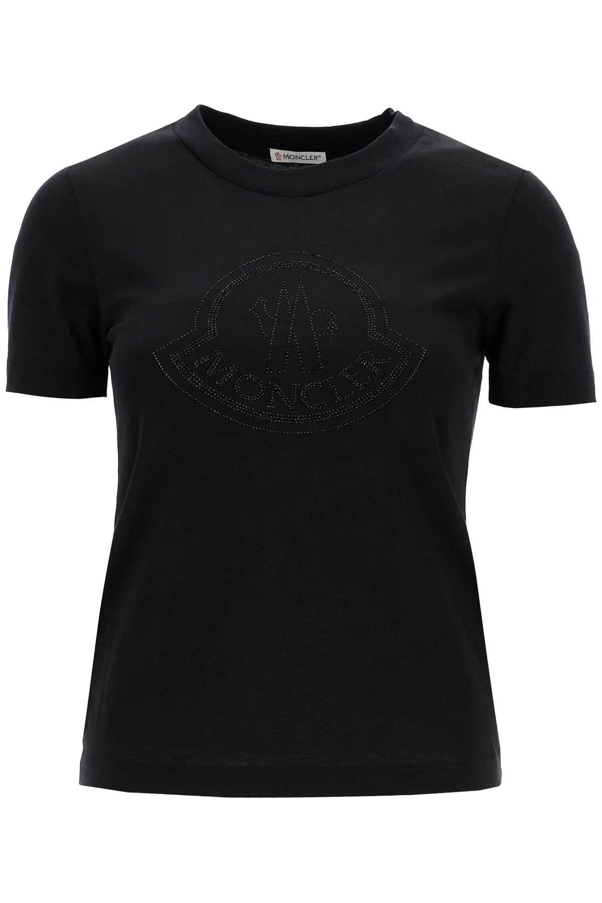 MONCLER Logo T-shirt With Studs In Black Product Image