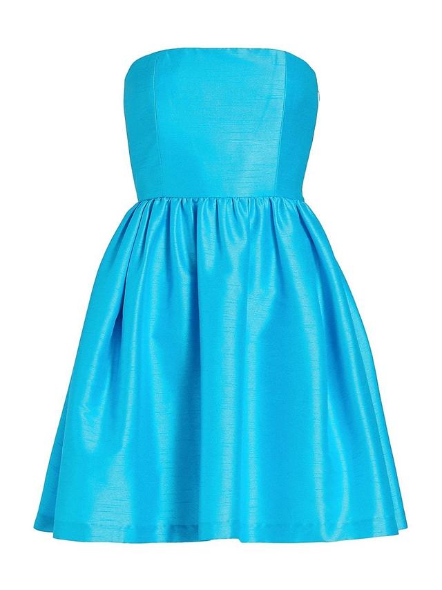 Womens Corey Dupion Strapless Fit & Flare Minidress Product Image