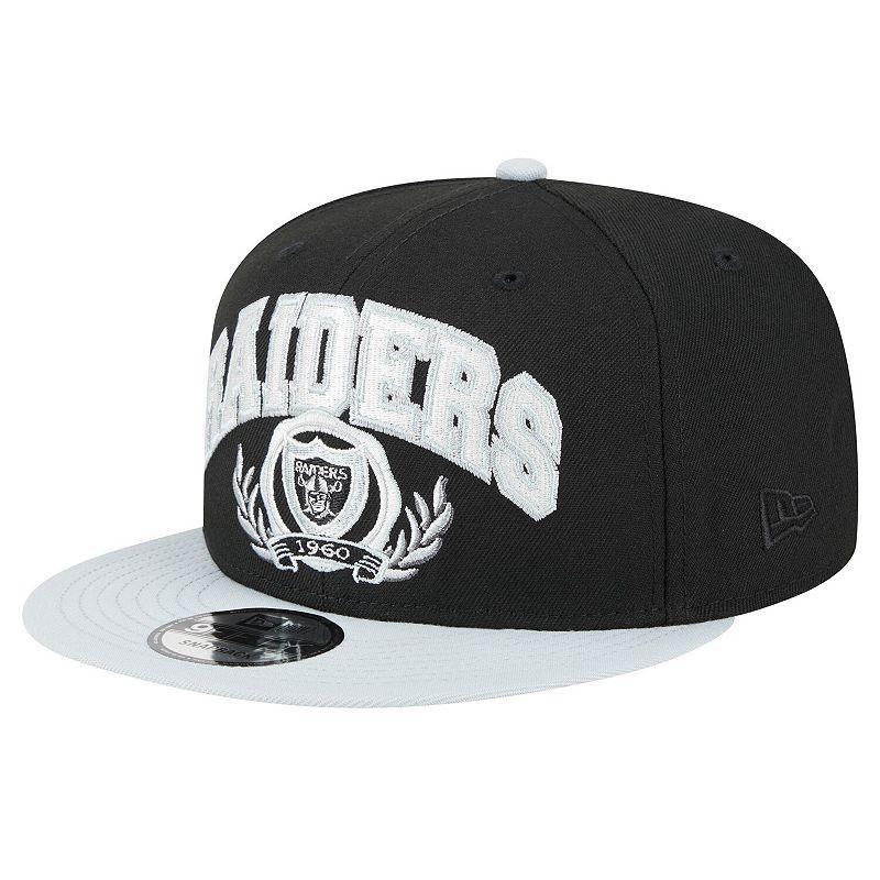 Mens New Era /Silver Las Vegas Raiders Team Establish 9FIFTY Snapback Hat Product Image