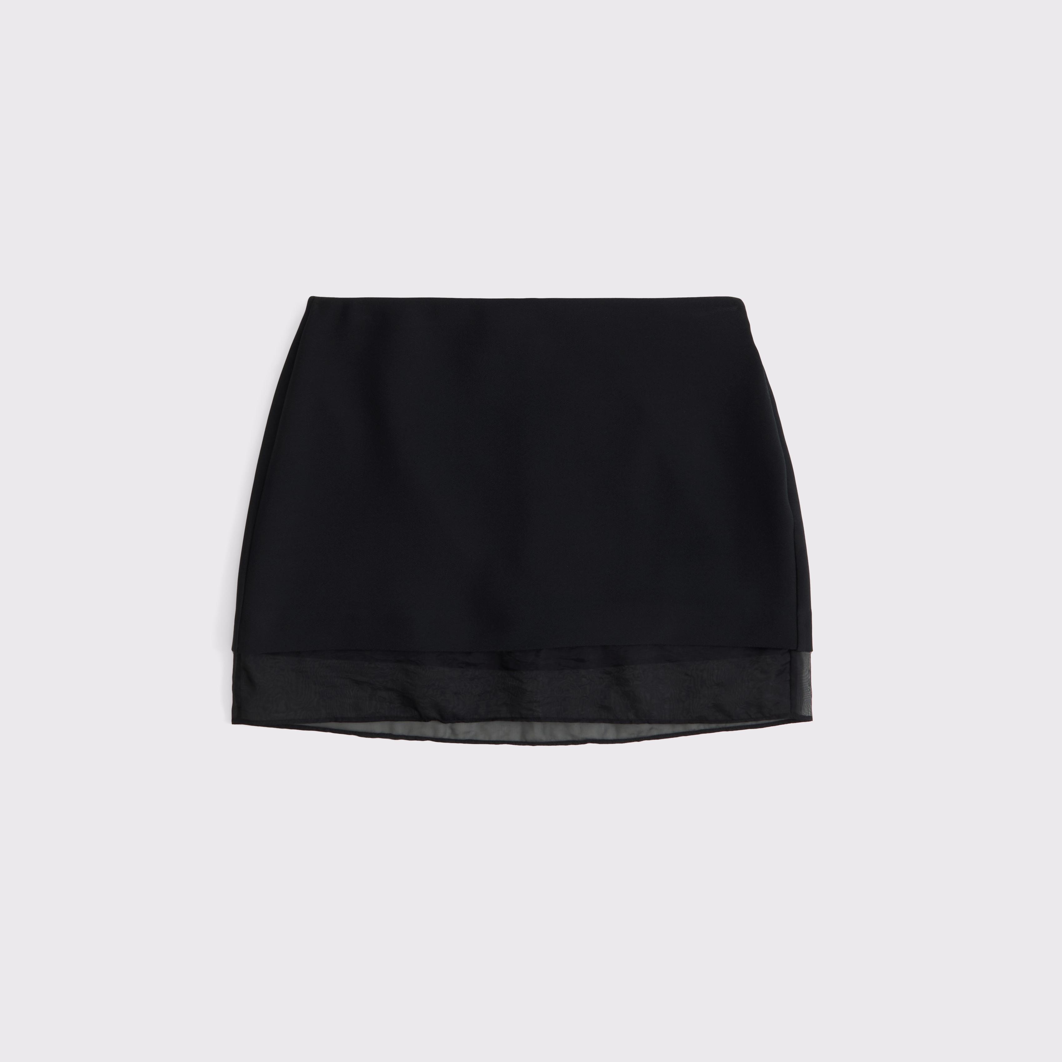 Mid Rise Sheer Hem Mini Skort Product Image