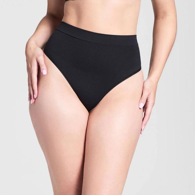 ASSETS by SPANX Womens All Around Smoothers Thong - Black L Product Image