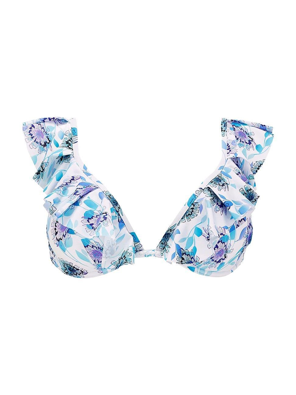 Womens Flash Flow Ruffle Bikini Top Product Image