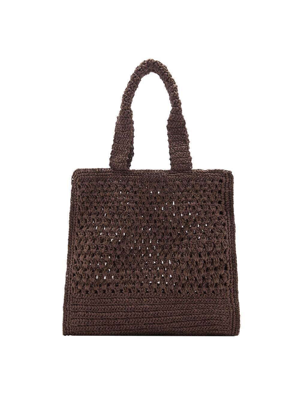 MANGO - Natural fiber shopper bag - One size - Women Product Image