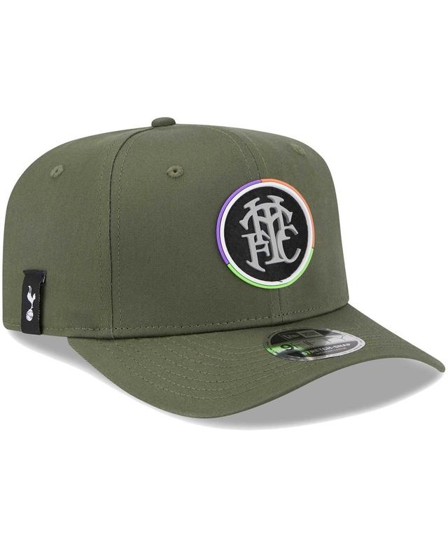 Mens New Era Olive Tottenham Hotspur Flock 9FIFTY Adjustable Hat Product Image